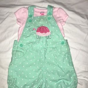 Baby overalls with top